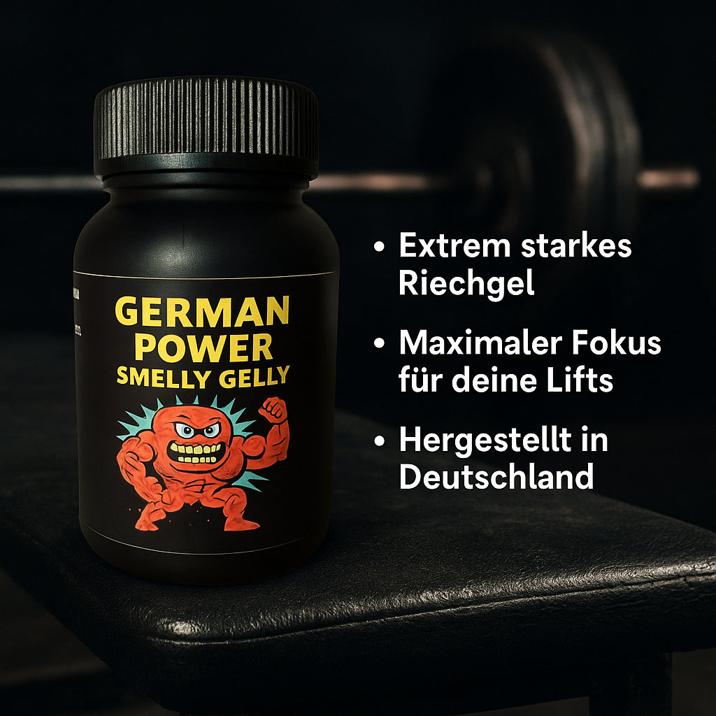 German Power Smelly Gelly – Extrem Starkes Riechgel für Powerlifting, Strongman, Bodybuilding
